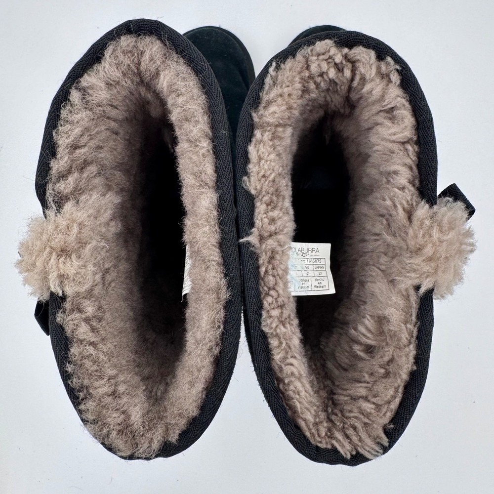 Koolaburra by UGG Victoria Tall Boots Suede Sheepskin Fur Bows Mid Calf Women 10 - Picture 7 of 10